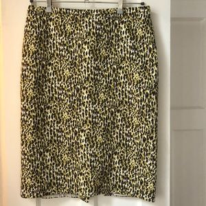 Green Leopard Print Pencil Skirt